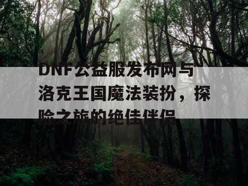 DNF公益服发布网与洛克王国魔法装扮，探险之旅的绝佳伴侣