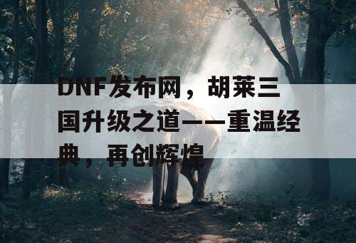 DNF发布网，胡莱三国升级之道——重温经典，再创辉煌