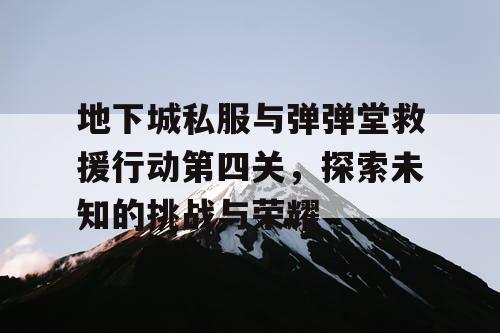 地下城私服与弹弹堂救援行动第四关，探索未知的挑战与荣耀