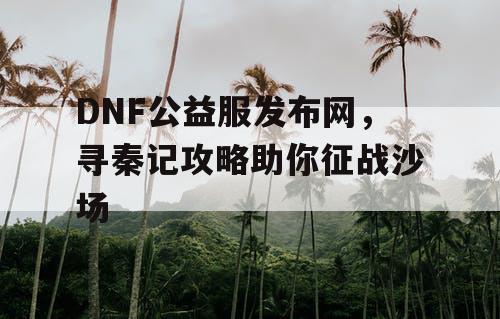 DNF公益服发布网，寻秦记攻略助你征战沙场